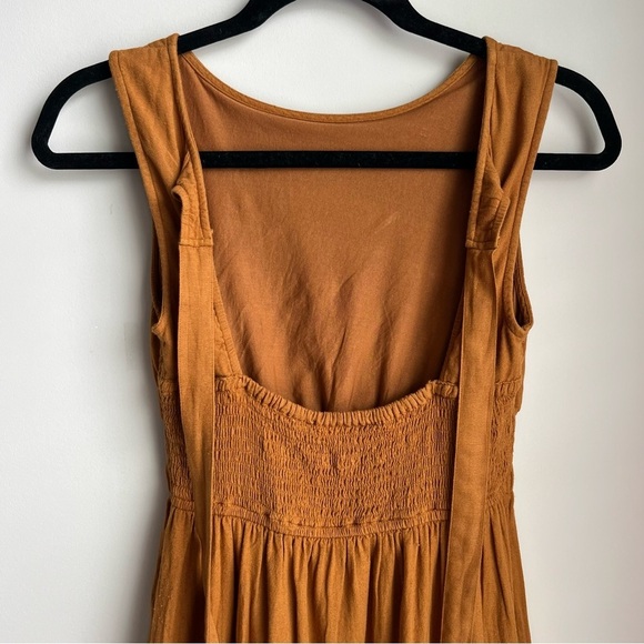Sincerely Jules Linen Blend Burnt Orange Cut Out Sundress - Small - Picture 6 of 15